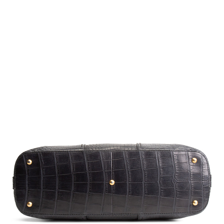 SAINT LAURENT Alligator Muse Satchel - Large