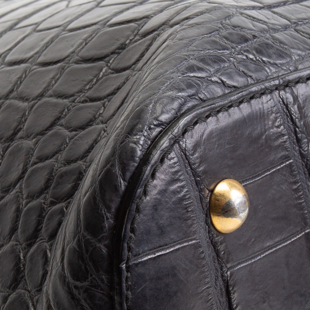 SAINT LAURENT Alligator Muse Satchel - Large