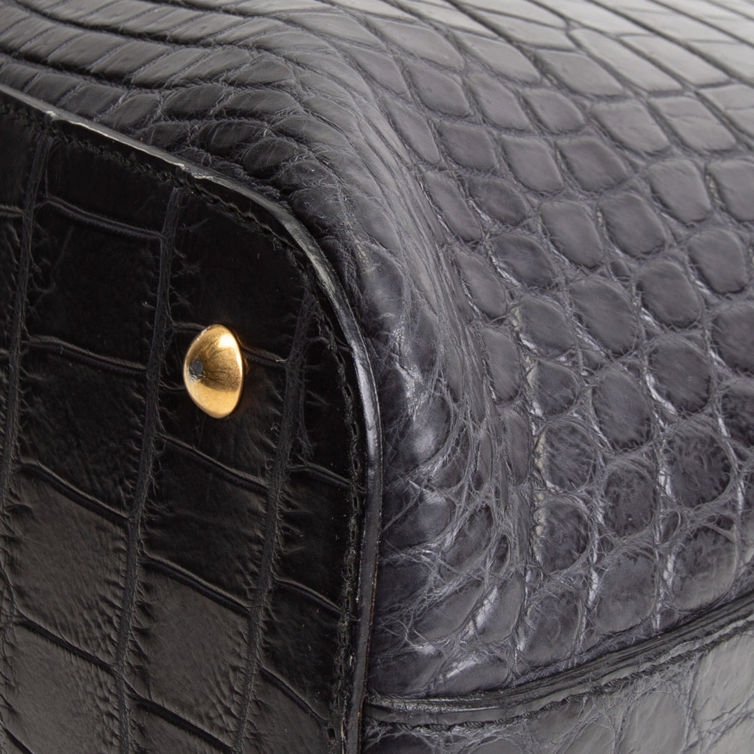 SAINT LAURENT Alligator Muse Satchel - Large