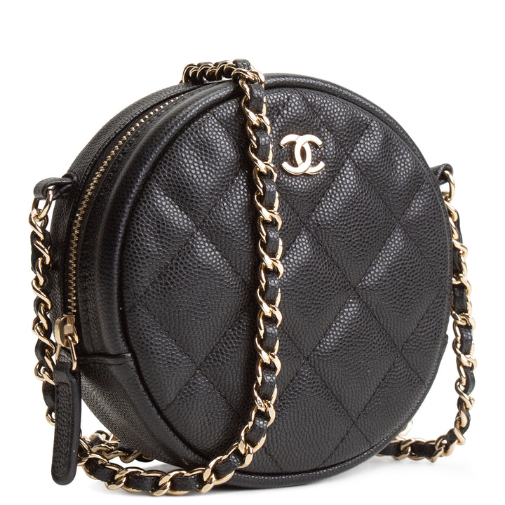 CHANEL Quilted Round Crossbody