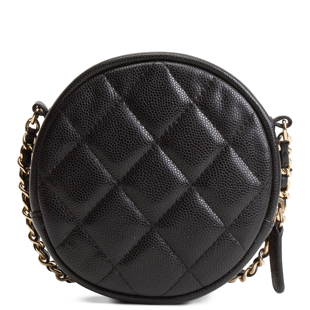 CHANEL Quilted Round Crossbody