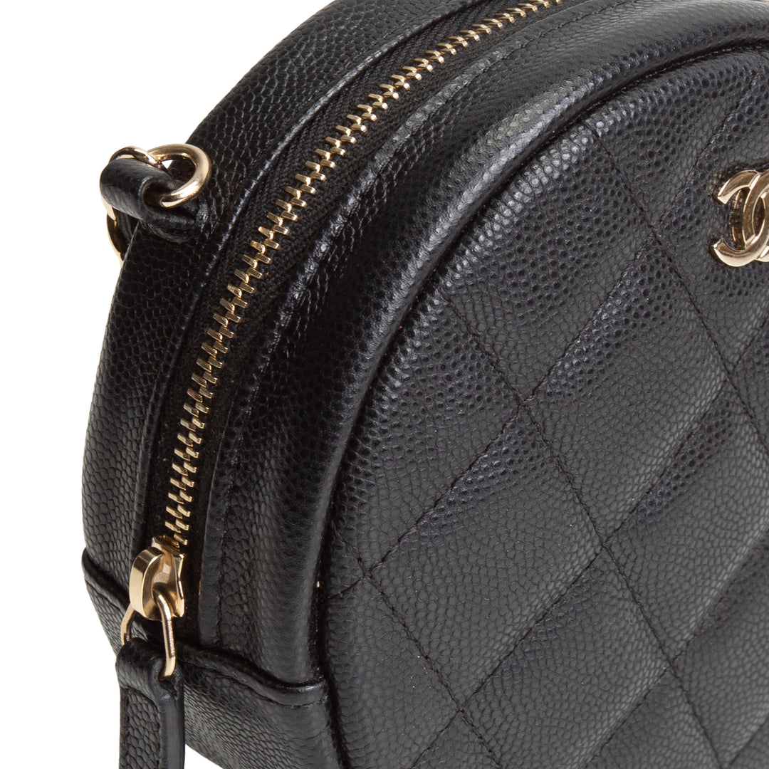 CHANEL Quilted Round Crossbody