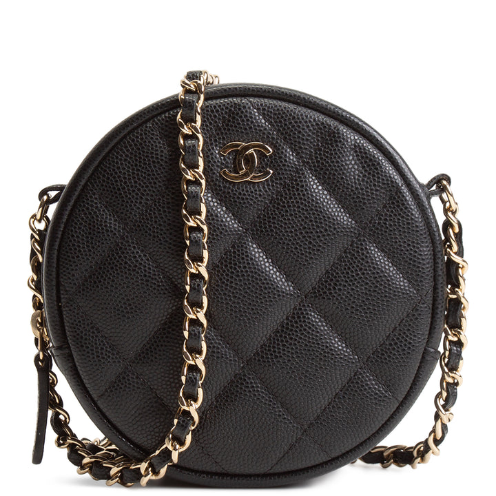 CHANEL Quilted Round Crossbody