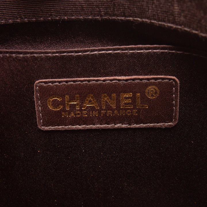 CHANEL Vintage Satin Rhinestone Top Handle Bag