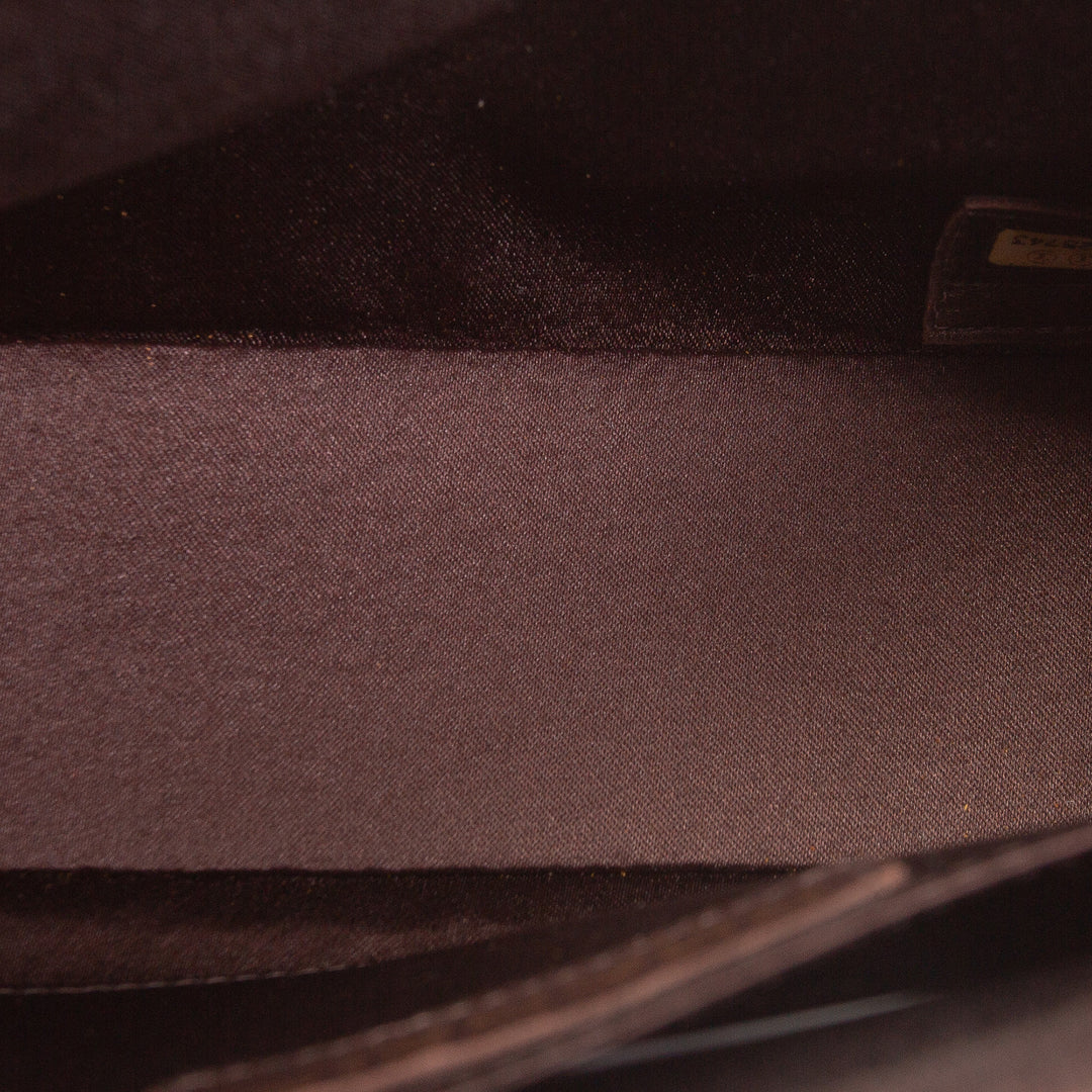 CHANEL Vintage Satin Rhinestone Top Handle Bag