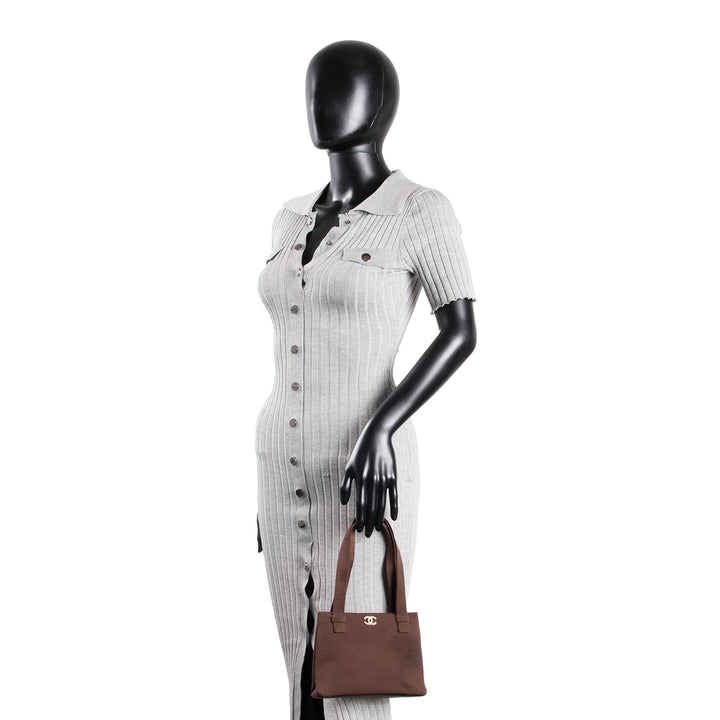 CHANEL Vintage Satin Rhinestone Top Handle Bag