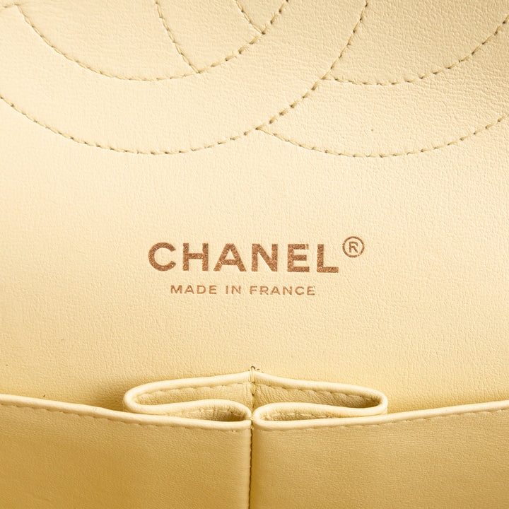 CHANEL Caviar Classic Double Flap Jumbo - Buttercream OUTLET FINAL SALE