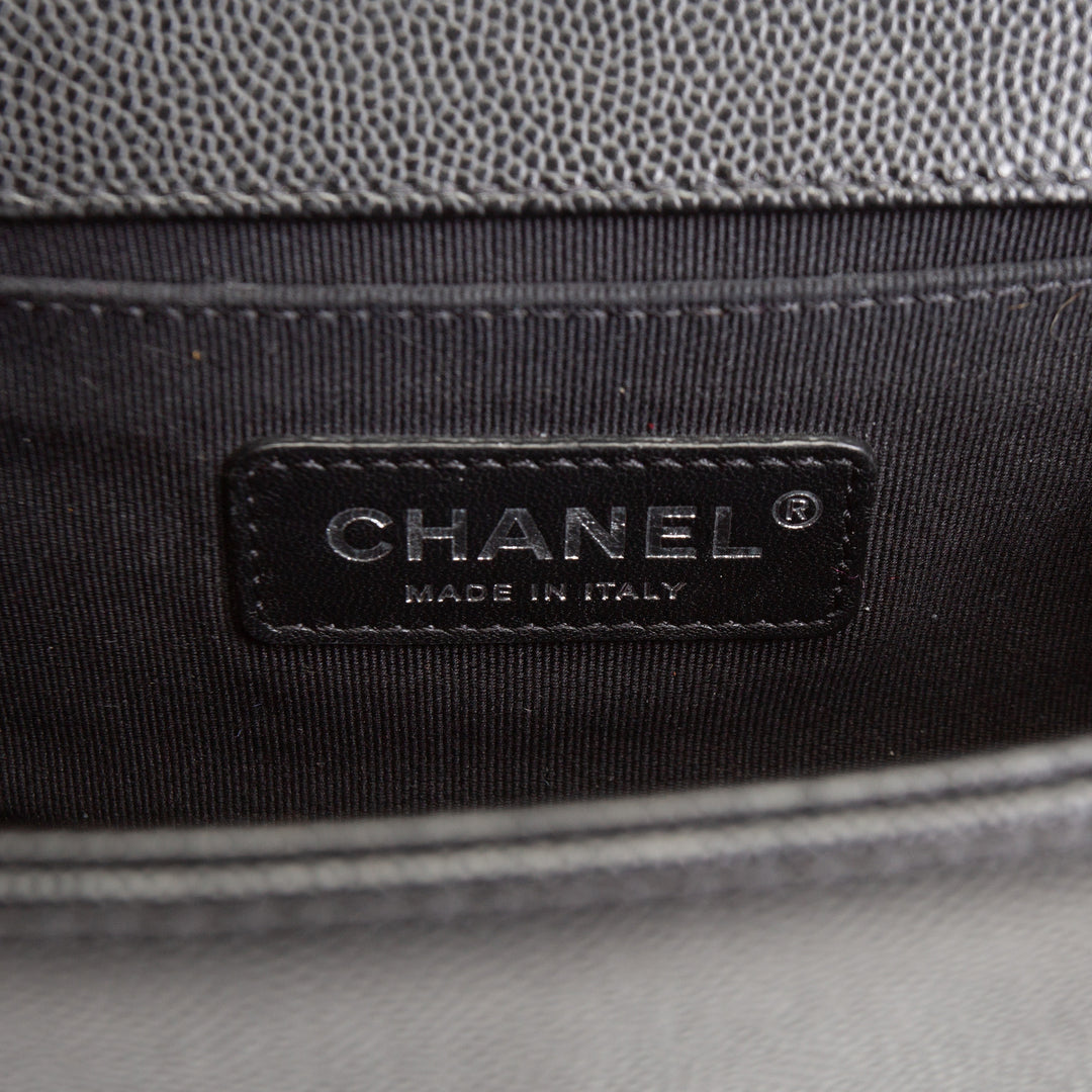 CHANEL Small Caviar Boy Bag - Black