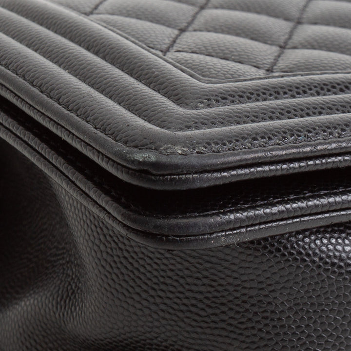 CHANEL Small Caviar Boy Bag - Black