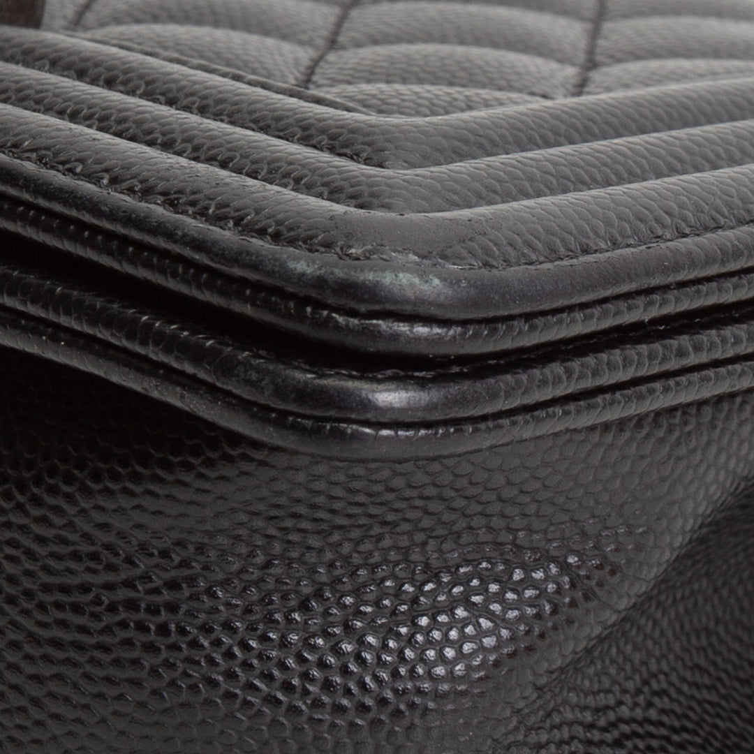 CHANEL Small Caviar Boy Bag - Black