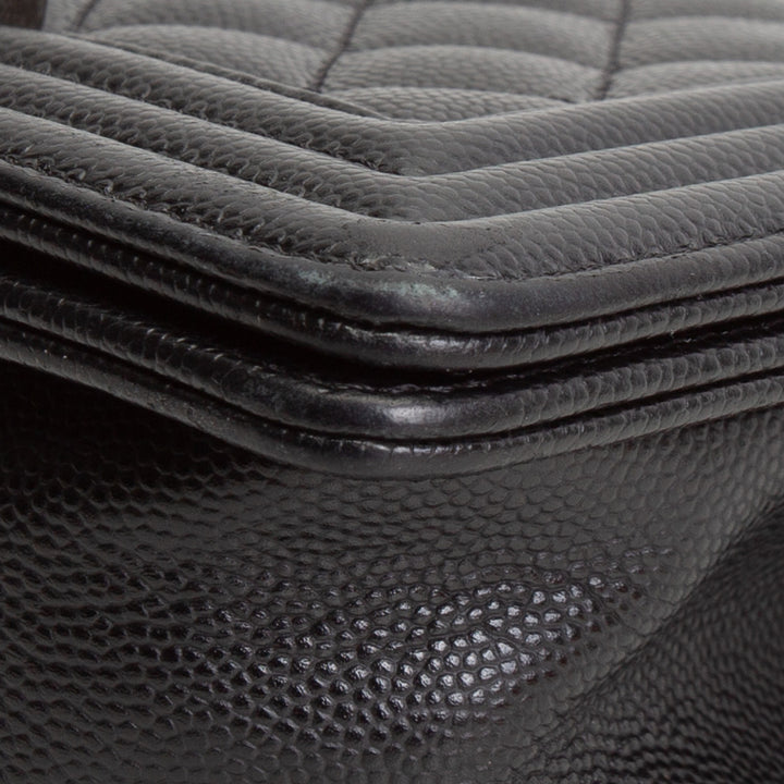CHANEL Small Caviar Boy Bag - Black