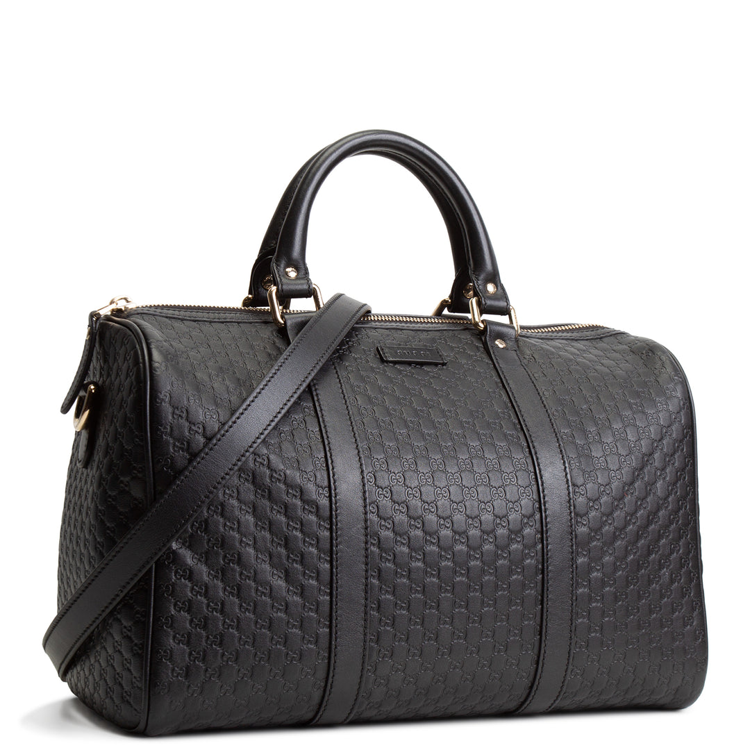 GUCCI Microguccissima Boston Bag - Black