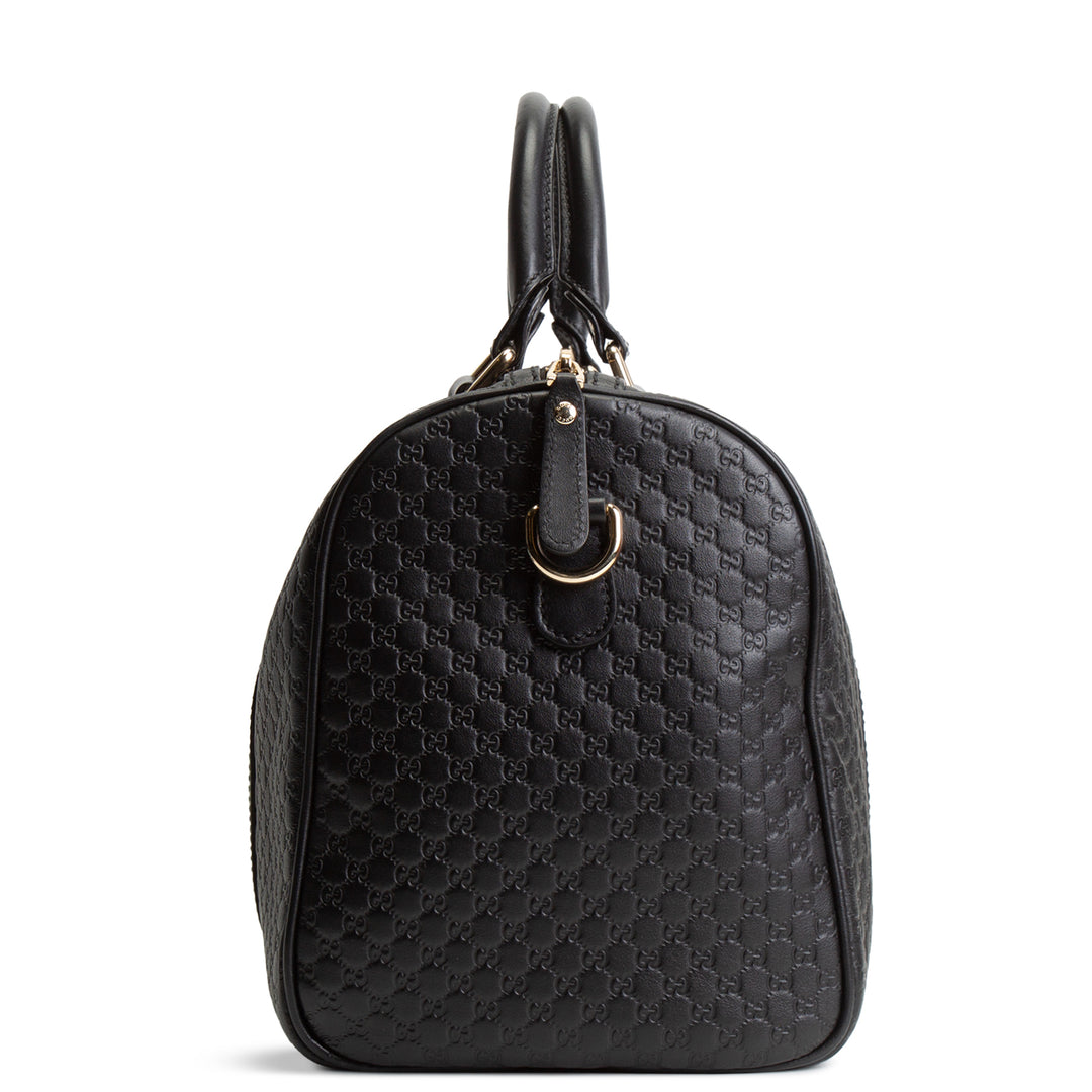 GUCCI Microguccissima Boston Bag - Black