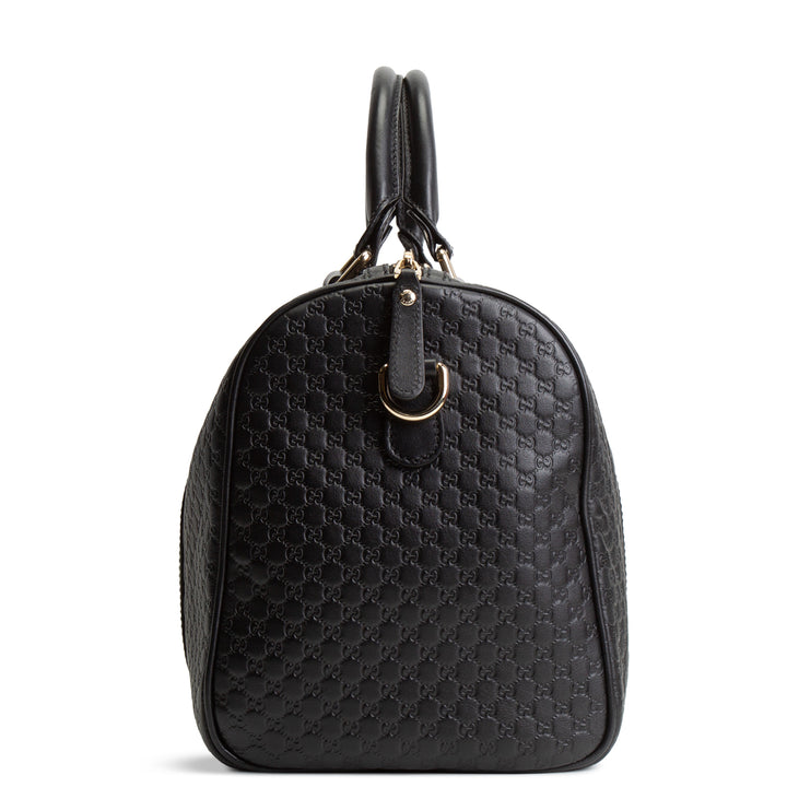 GUCCI Microguccissima Boston Bag - Black