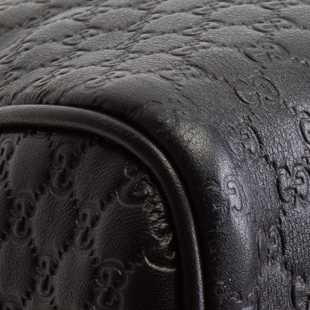 GUCCI Microguccissima Boston Bag - Black