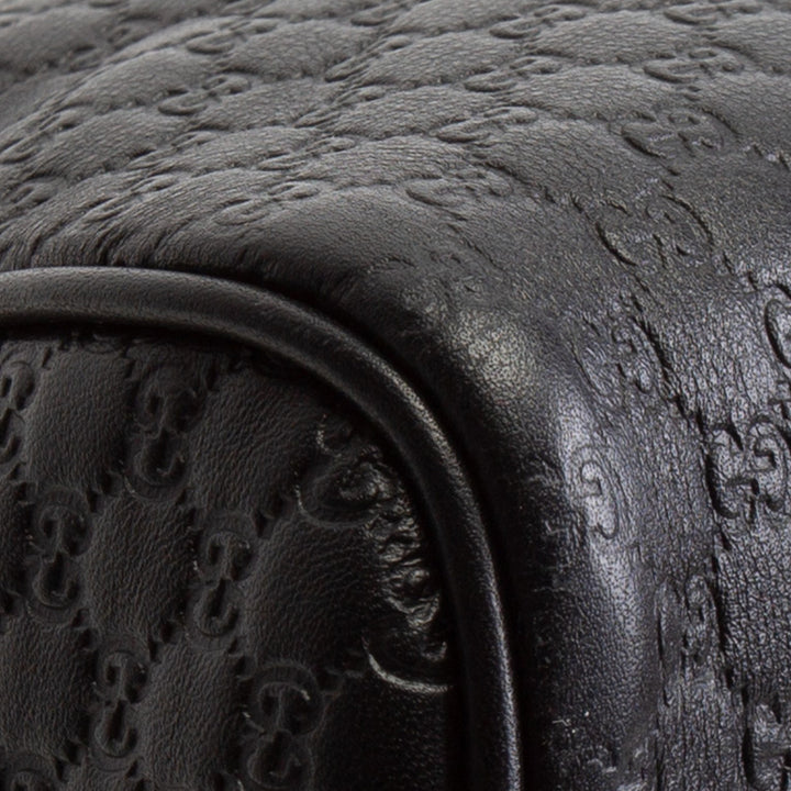 GUCCI Microguccissima Boston Bag - Black