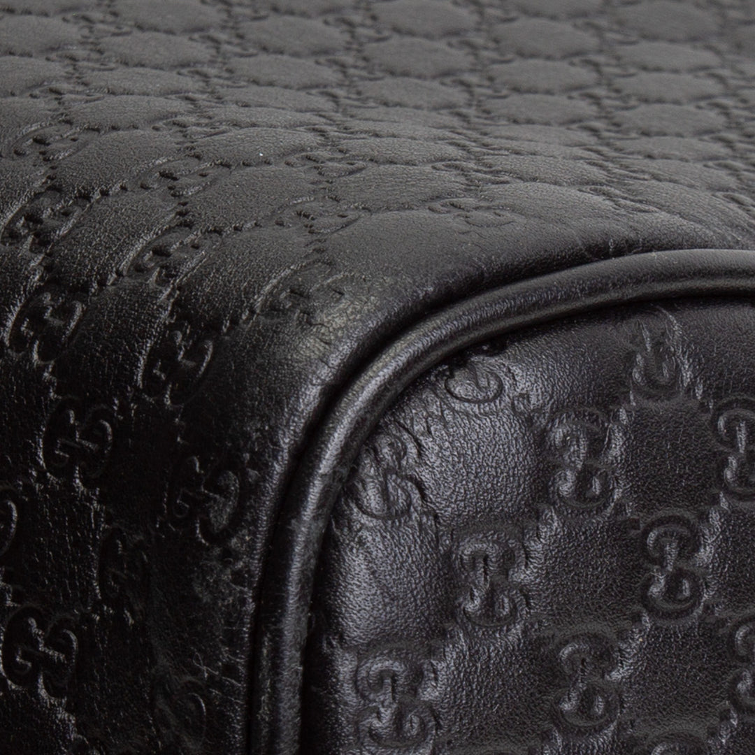 GUCCI Microguccissima Boston Bag - Black