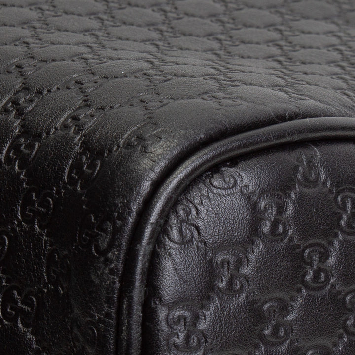 GUCCI Microguccissima Boston Bag - Black