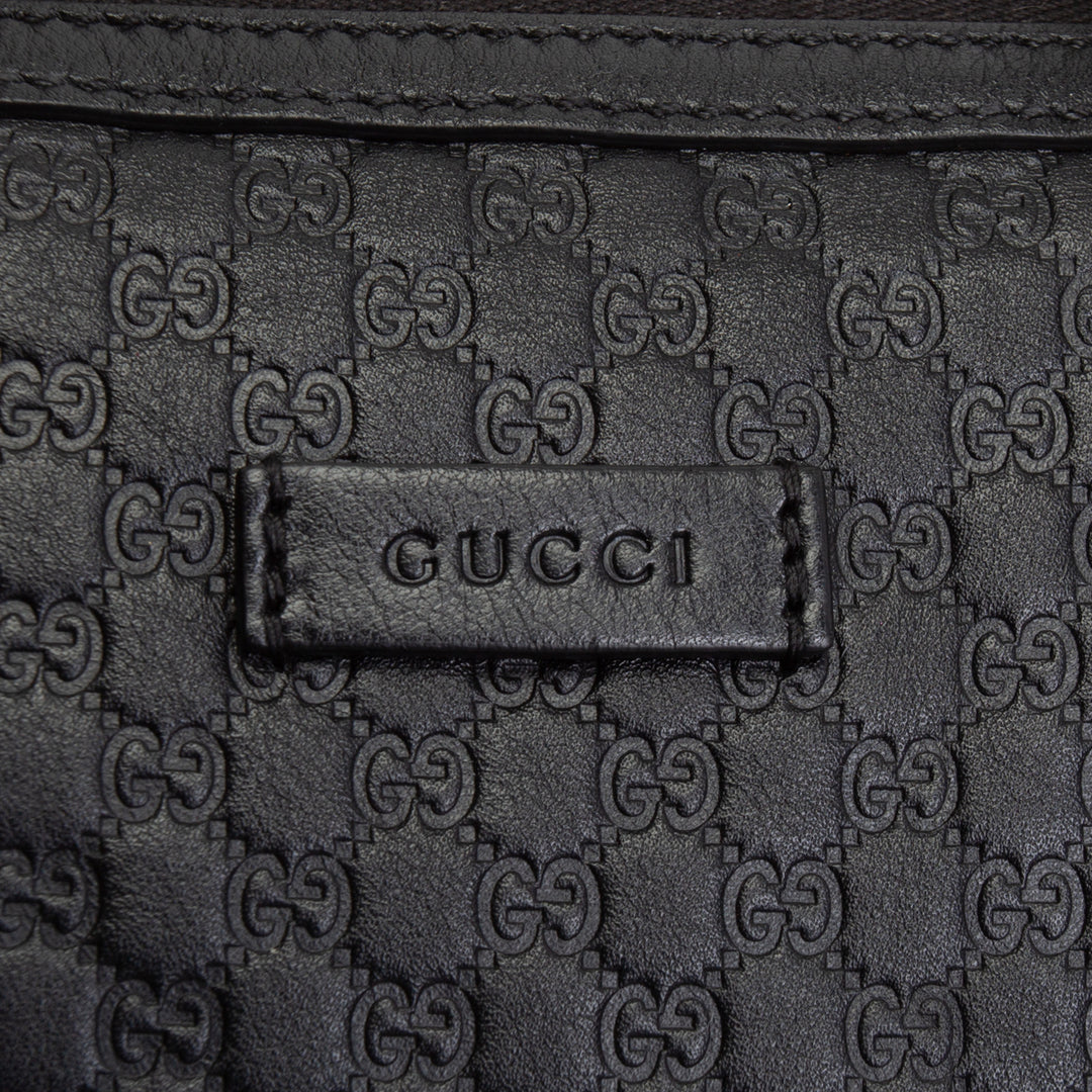 GUCCI Microguccissima Boston Bag - Black