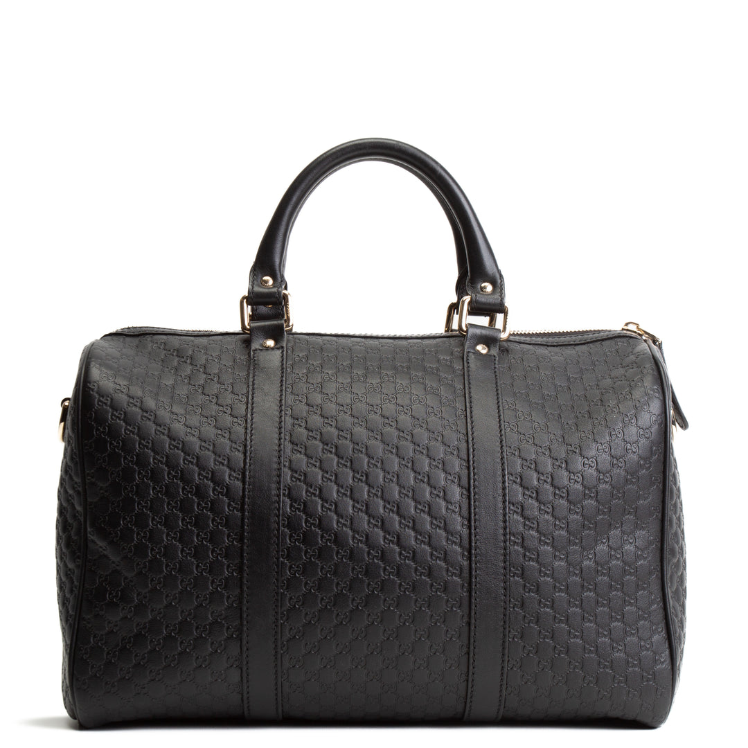 GUCCI Microguccissima Boston Bag - Black