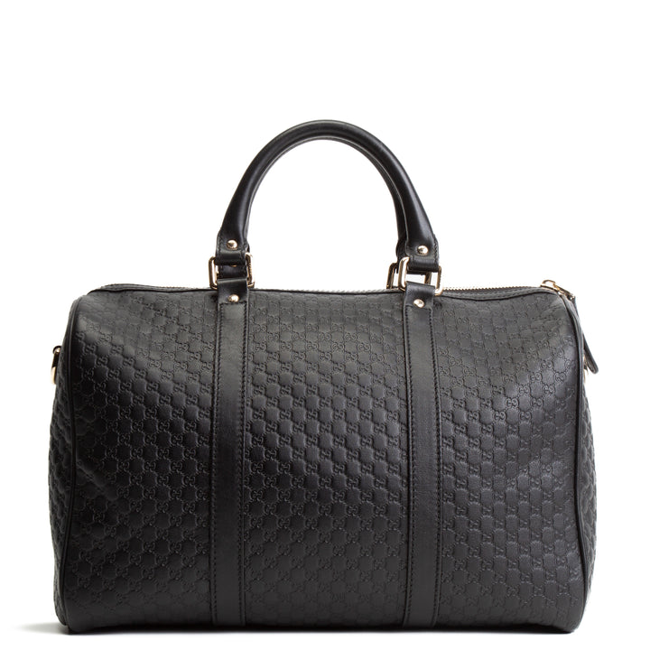 GUCCI Microguccissima Boston Bag - Black