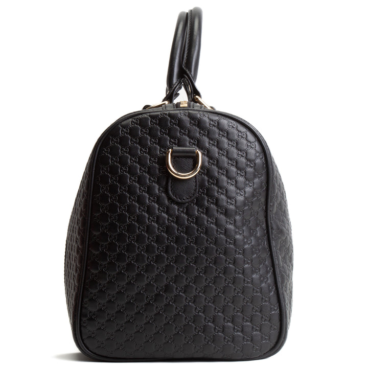 GUCCI Microguccissima Boston Bag - Black