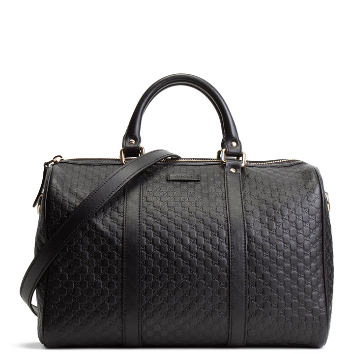 GUCCI Microguccissima Boston Bag - Black