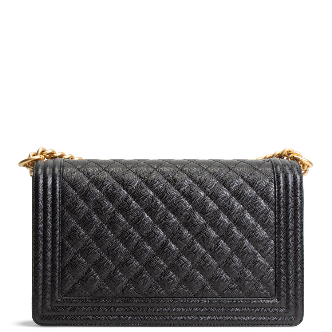 CHANEL Caviar Medium Boy Bag - Black