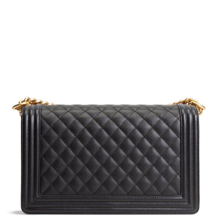 CHANEL Caviar Medium Boy Bag - Black