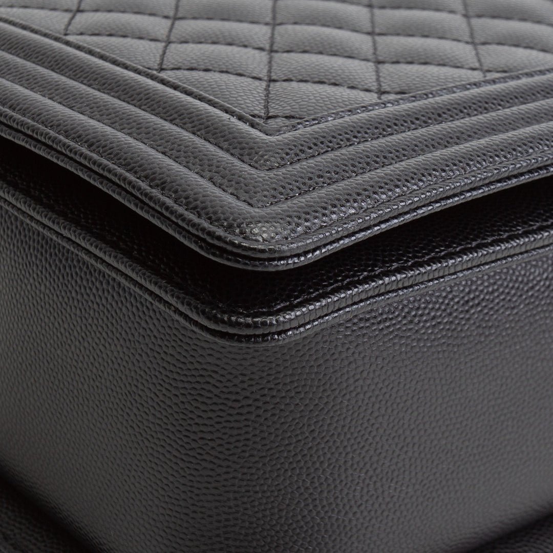 CHANEL Caviar Medium Boy Bag - Black