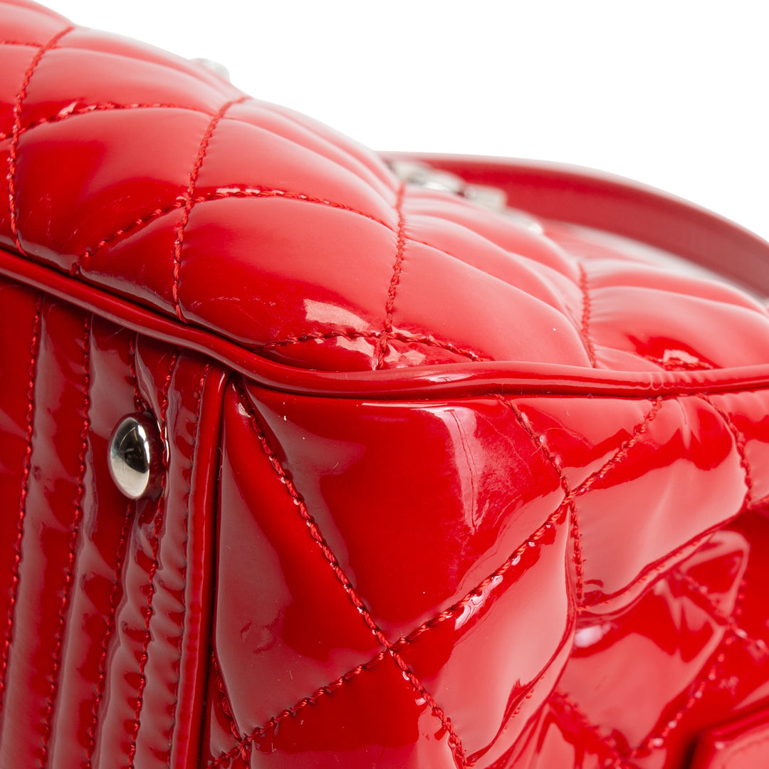 CHANEL Patent Coco Boy Tote - Red