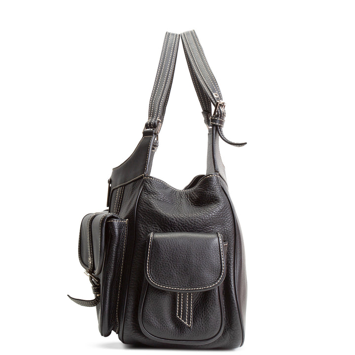 DIOR Leather Street Chic Bag - Black