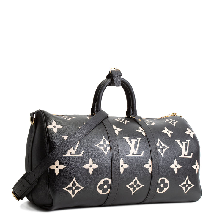 LOUIS VUITTON Giant Monogram Keepall Bandouliere 45 - Bicolor