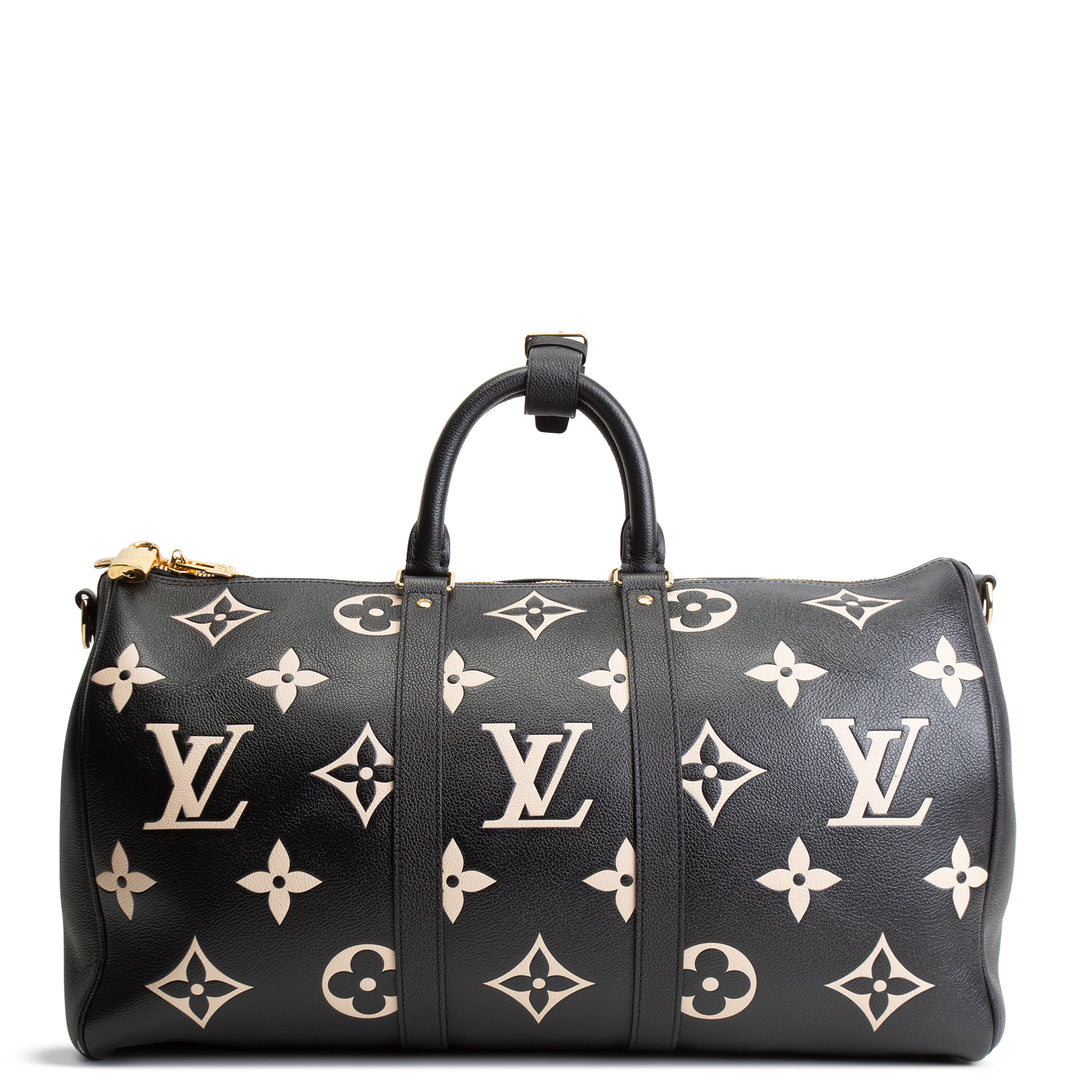 LOUIS VUITTON Giant Monogram Keepall Bandouliere 45 - Bicolor