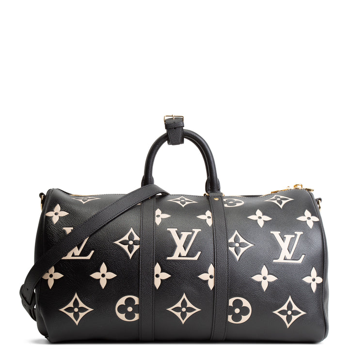 LOUIS VUITTON Giant Monogram Keepall Bandouliere 45 - Bicolor