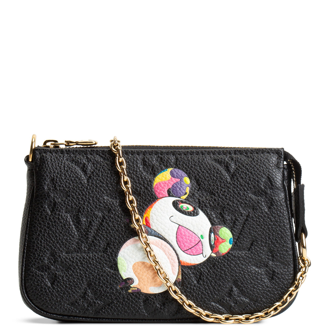 LOUIS VUITTON x Takashi Murakami Monogram Empreinte Panda Mini Pochette - Black