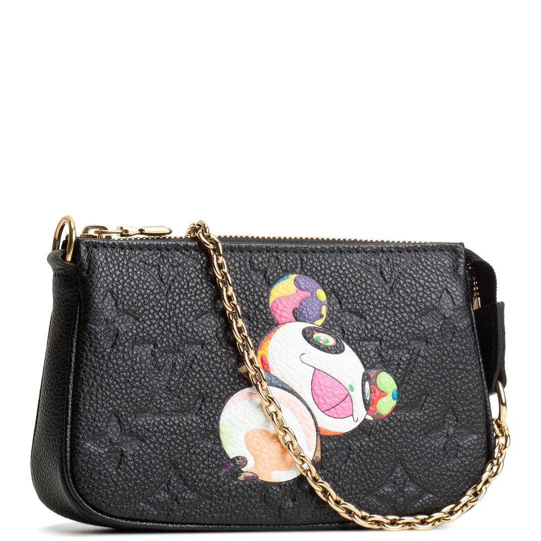 LOUIS VUITTON x Takashi Murakami Monogram Empreinte Panda Mini Pochette - Black