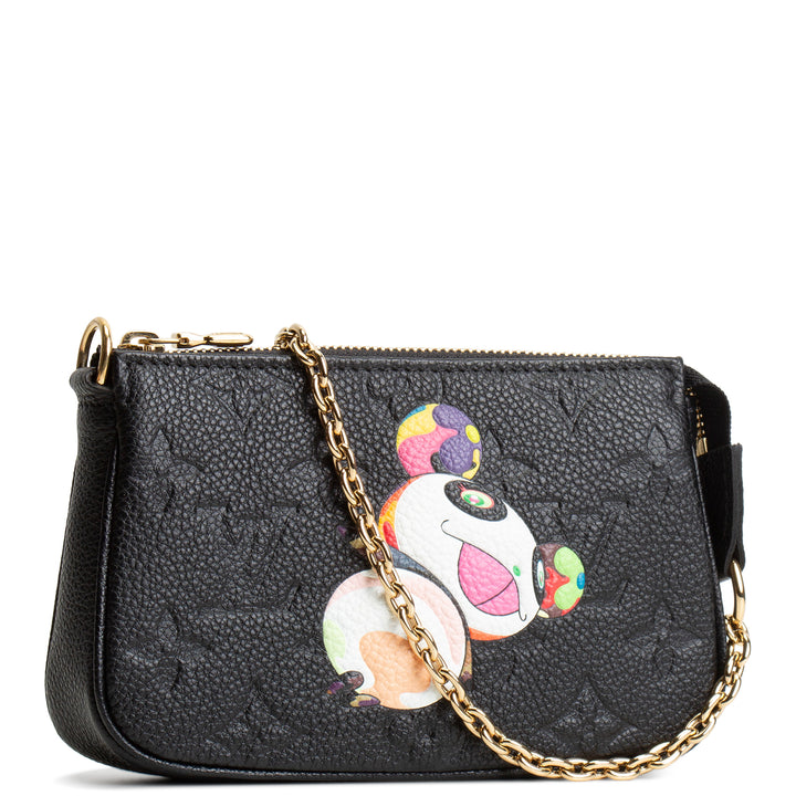 LOUIS VUITTON x Takashi Murakami Monogram Empreinte Panda Mini Pochette - Black