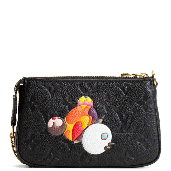 LOUIS VUITTON x Takashi Murakami Monogram Empreinte Panda Mini Pochette - Black