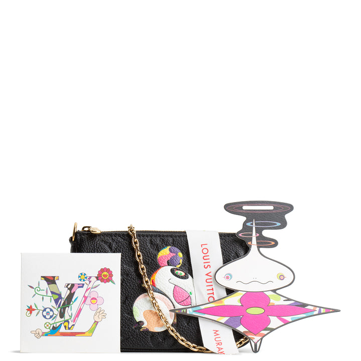 LOUIS VUITTON x Takashi Murakami Monogram Empreinte Panda Mini Pochette - Black