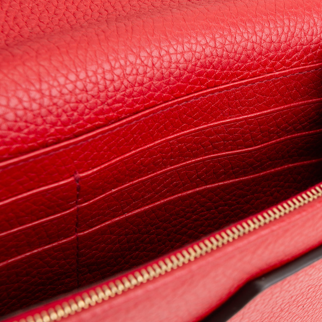 GUCCI Soho Disco Wallet On Chain - Red OUTLET FINAL SALE