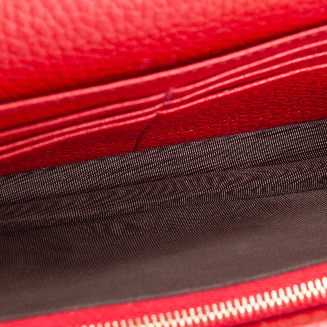 GUCCI Soho Disco Wallet On Chain - Red OUTLET FINAL SALE