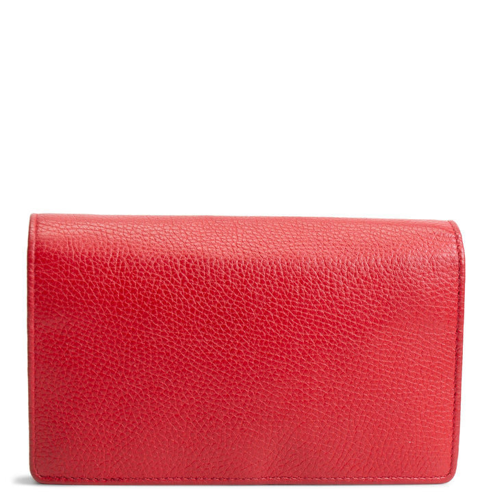 GUCCI Soho Disco Wallet On Chain - Red OUTLET FINAL SALE