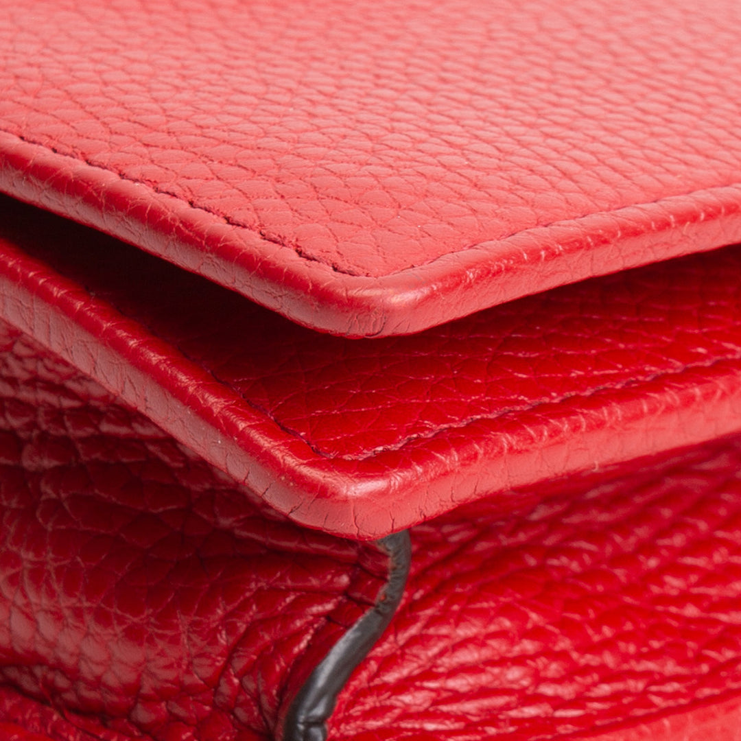 GUCCI Soho Disco Wallet On Chain - Red OUTLET FINAL SALE