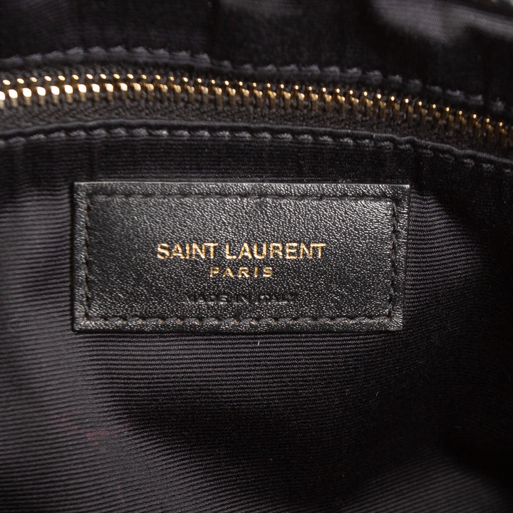SAINT LAURENT Large LouLou Shoulder Bag - Black OUTLET FINAL SALE
