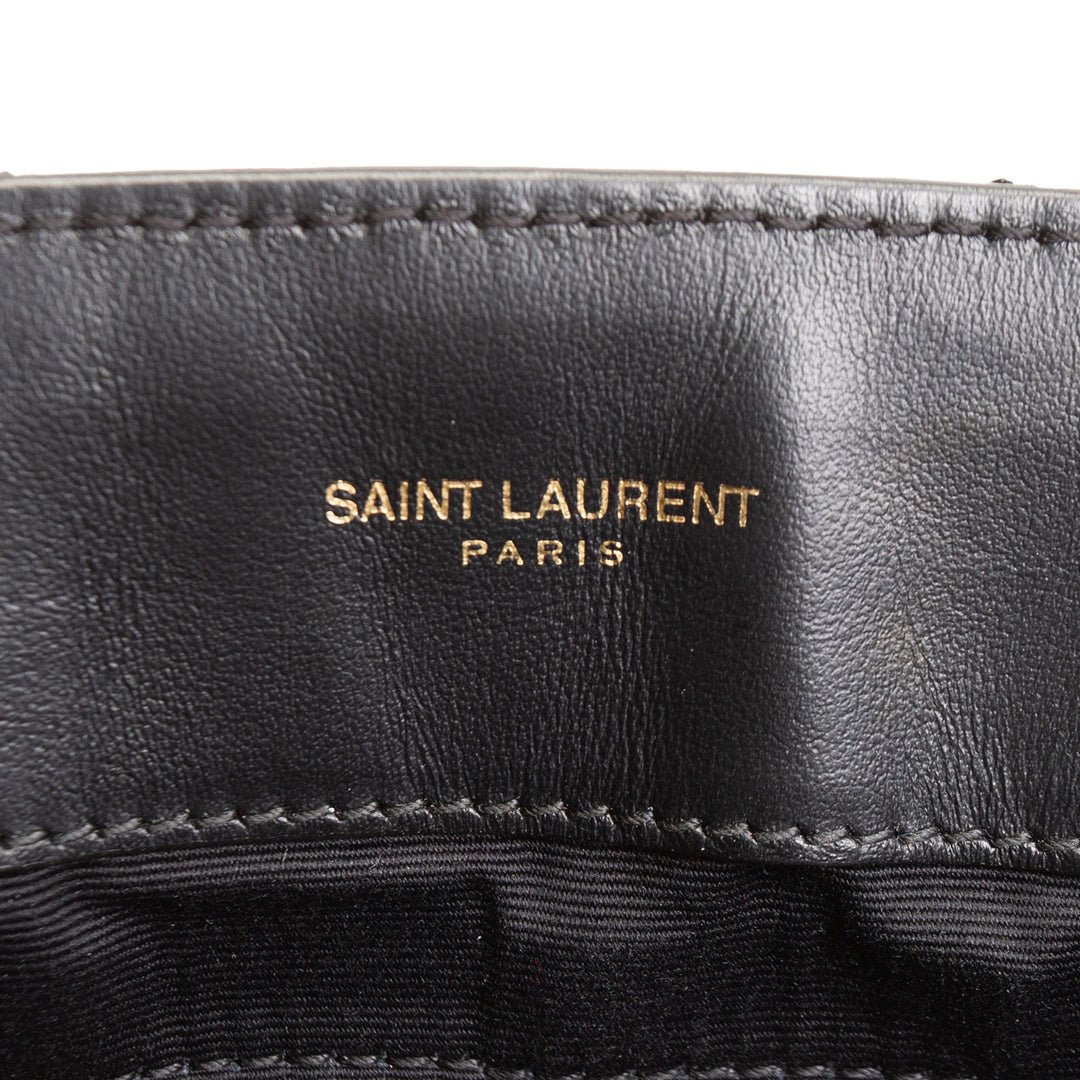 SAINT LAURENT Large LouLou Shoulder Bag - Black OUTLET FINAL SALE