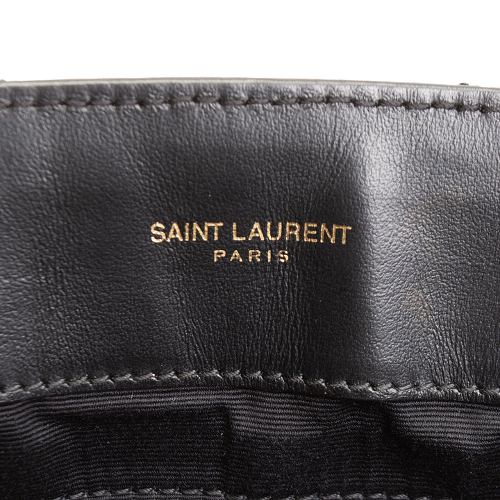 SAINT LAURENT Large LouLou Shoulder Bag - Black OUTLET FINAL SALE