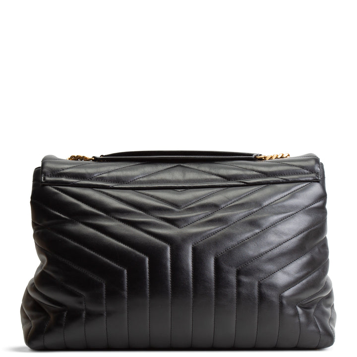 SAINT LAURENT Large LouLou Shoulder Bag - Black OUTLET FINAL SALE