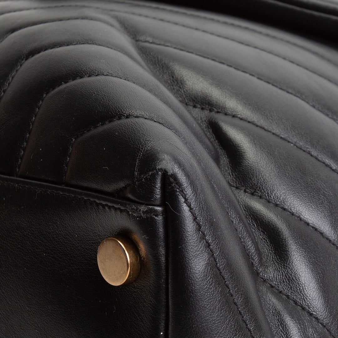 SAINT LAURENT Large LouLou Shoulder Bag - Black OUTLET FINAL SALE