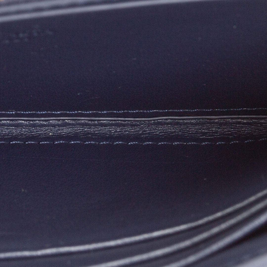 BOTTEGA VENETA Long Intrecciato Wallet - Denim & Leather OUTLET FINAL SALE